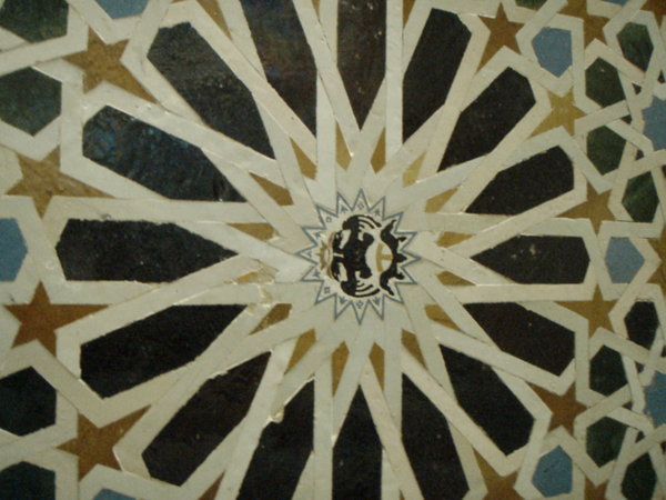 The detail in the ceiling inside the Palace