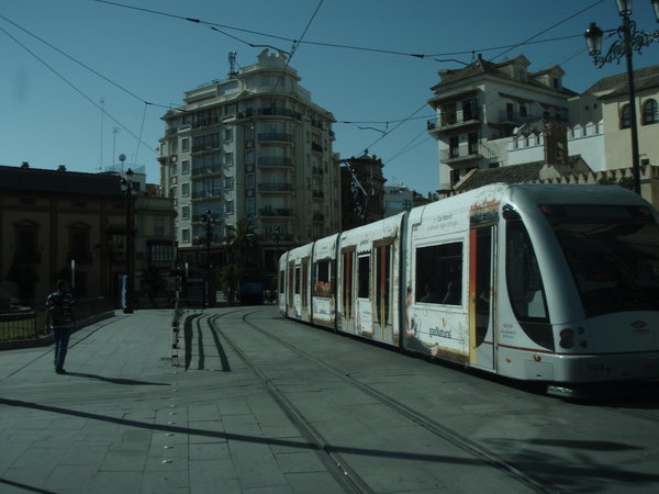 Sevilla trams... just like Melbourne (but sunny!)