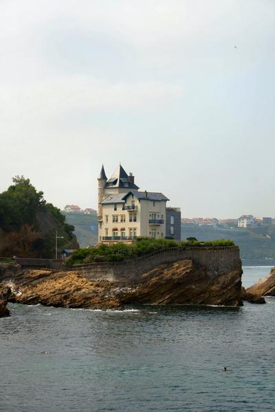Buildings on the coast of Biarritz