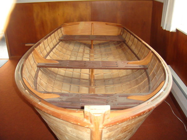 Clinker dinghy at Auckland Traditional Boatbuilding School