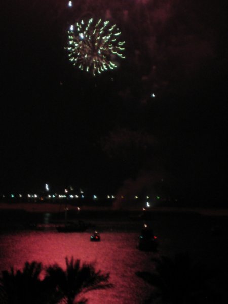 Fireworks on NY in Dubai over the sea!!!!