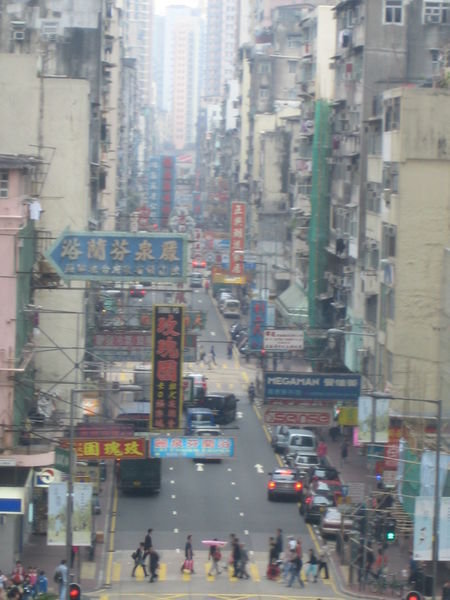 HK street from the hotel x