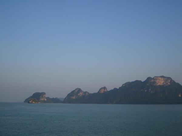 View from the ferry- Mainland Thailand.....