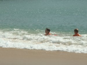 Boys in surf