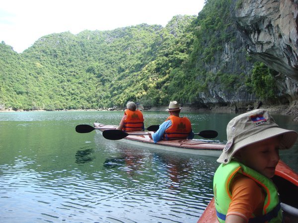 Kayaking in the secret lagoon