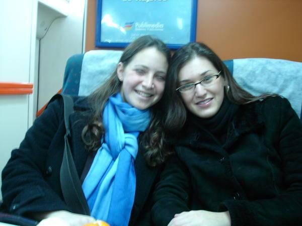 Jenny & Yelena on the train ride there