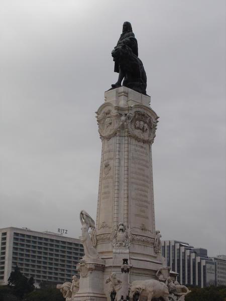 Statue of Marques de Pombal, a dictator of Portugal