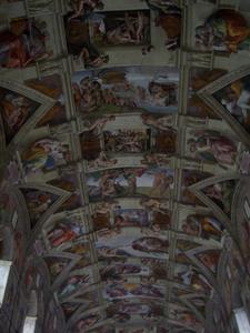 A horrible picture of th gorgeousness of the Sistine Chapel...