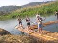 Bamboo Rafting - only fell in once!