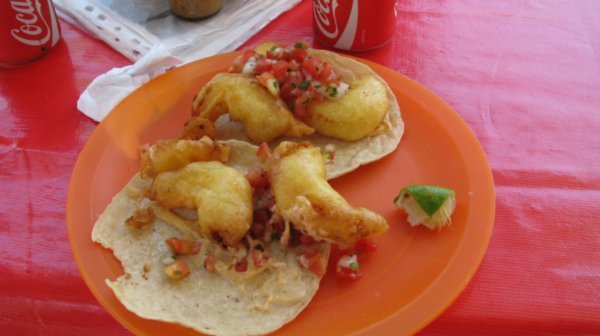 Shimp Tacos at Lucy's