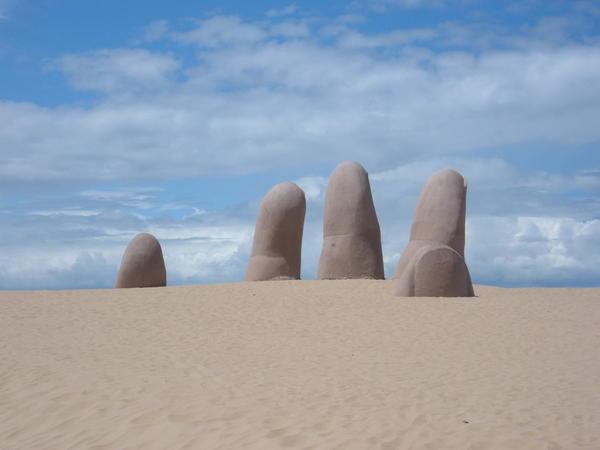 Finger Sculpture on the Beach