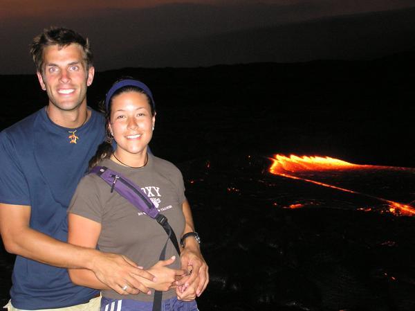 Jen and I with some lava