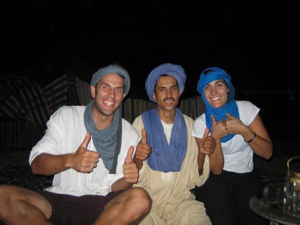 with our berber at campsite