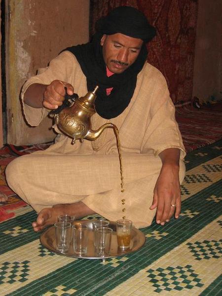 Berber Man Pouring Mint Tea