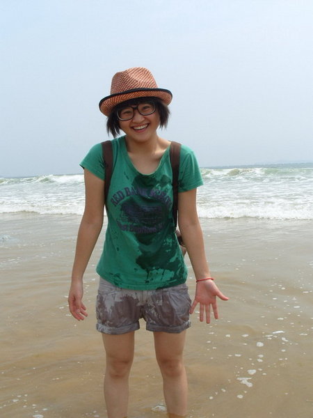 Ms Wangyuan a la plage