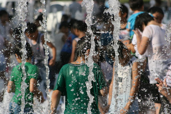 Jeux d'eaux sur Sejongro boulevard