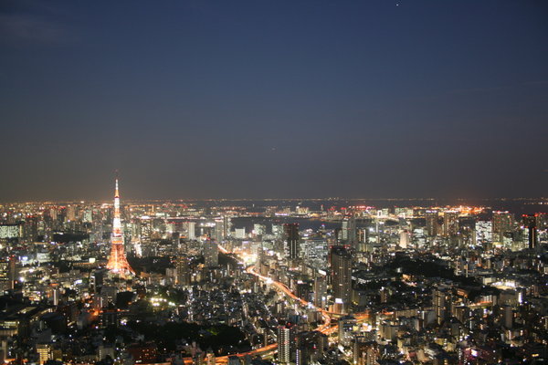 East Tokyo vu depuis le sommet de Roppongi Hills