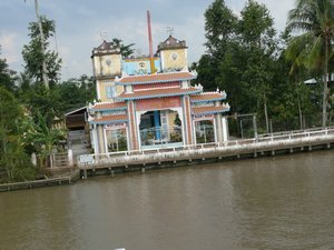 Temple on the river bank