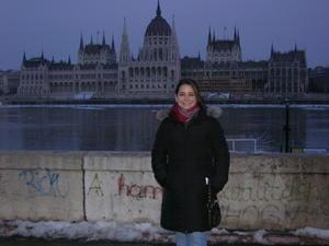 On the buda side infront of the Parliament Building
