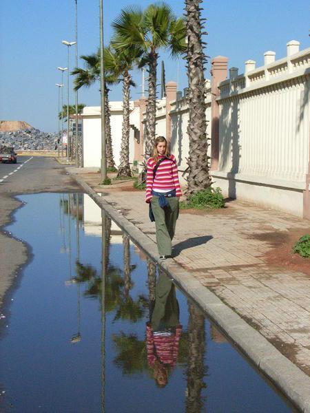Aili strolling in Casablanca