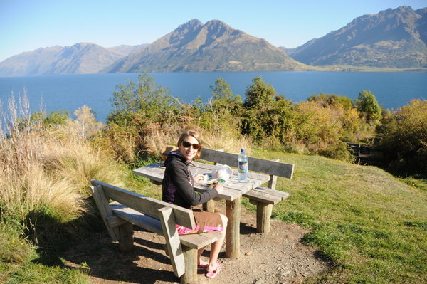 Lunch in a Lay-by on the Road to Te Anau
