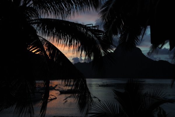 View From Our Beach Hut in El Nido