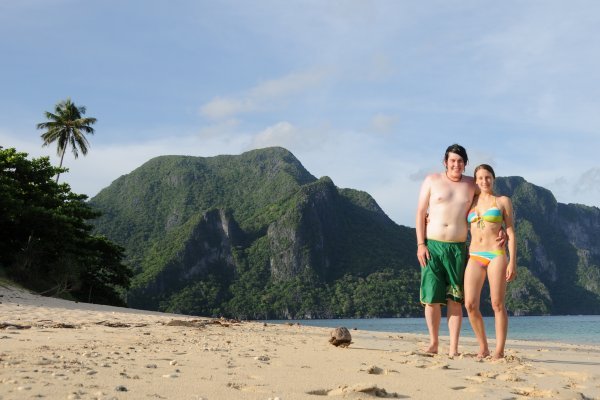 Us on Secluded Helicopter Island