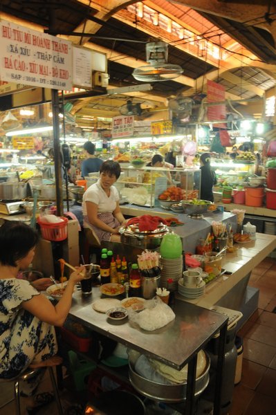 Food stalls in Ho Chi Minh market