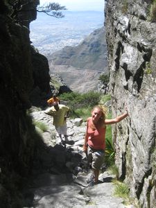 Exhuasted after a rough climb- Table Mountain