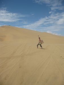 Sandboadring in the Namib Desert- Swakopmund
