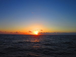 Sunrise in the middle of the Atlantic