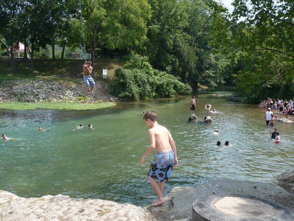Swimmin' hole in Cotter AR