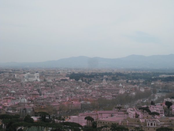 A view of Rome from the top of St. Peter's