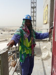 construction worker , summer extreme heat
