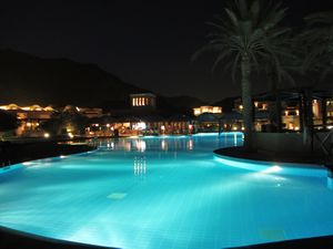 nightlit pool
