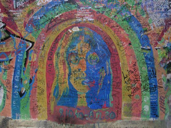 John Lennon Imagine Wall - Prague
