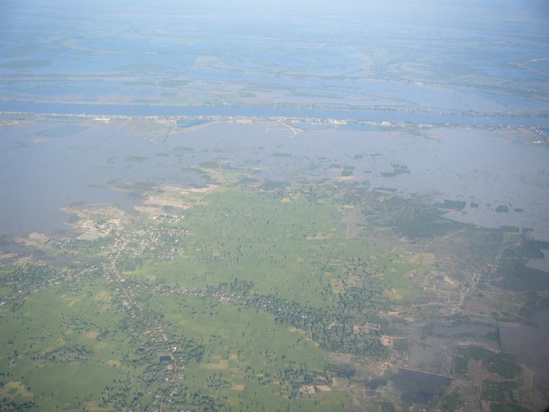 Le Tonle Sap vue de l'avion