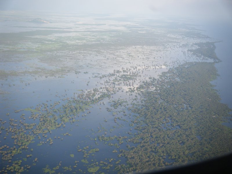 Le Tonle Sap vue de l'avion