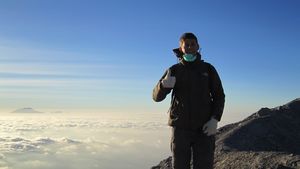 Au sommet de Merapi