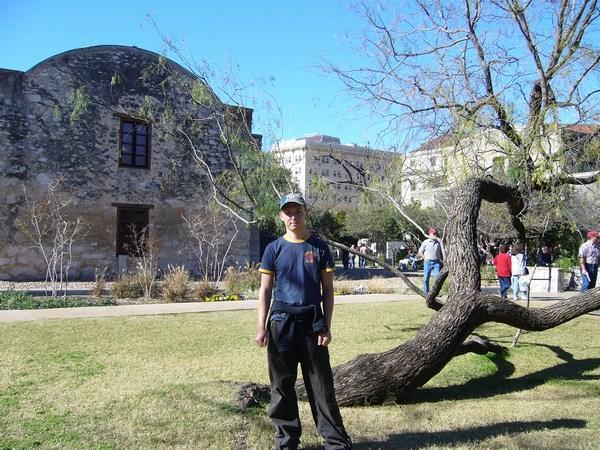 Paul in the grounds of the Alamo