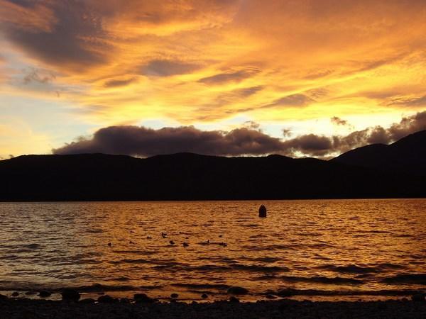 Sunset over Lake Te Anau