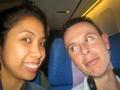 Todd and me on the plane