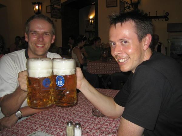 Adam & Todd enjoying a Bavarian beer