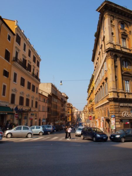 typical street vista in roma