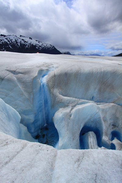 ice formations on Mendenhall Glacier