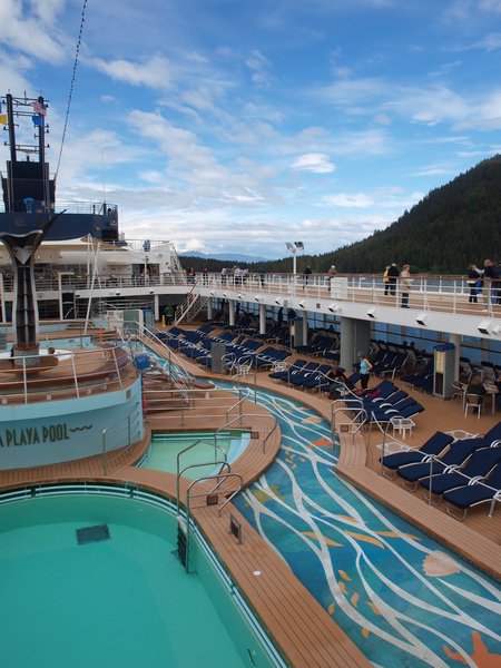 the pool deck
