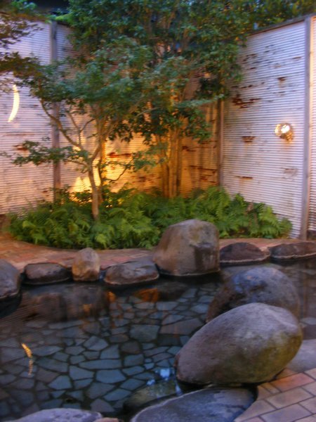 Outdoor Onsen at night