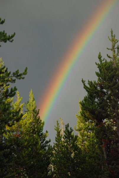 A rainbow over our campsite