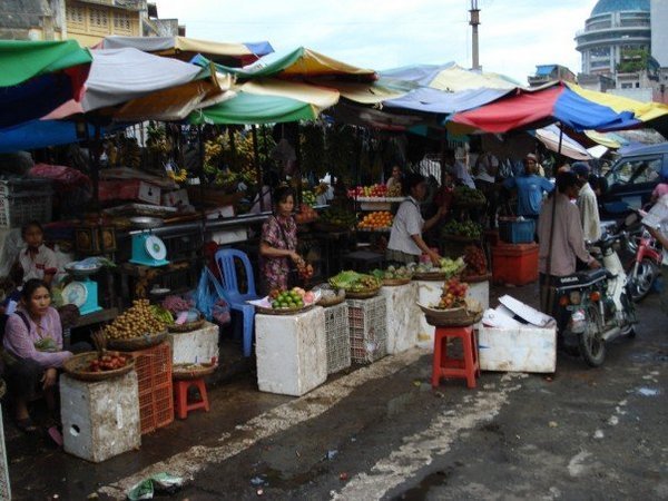 Phnom Penh market stall