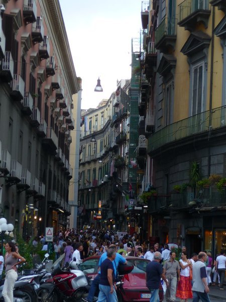 Crowded Streets of Naples